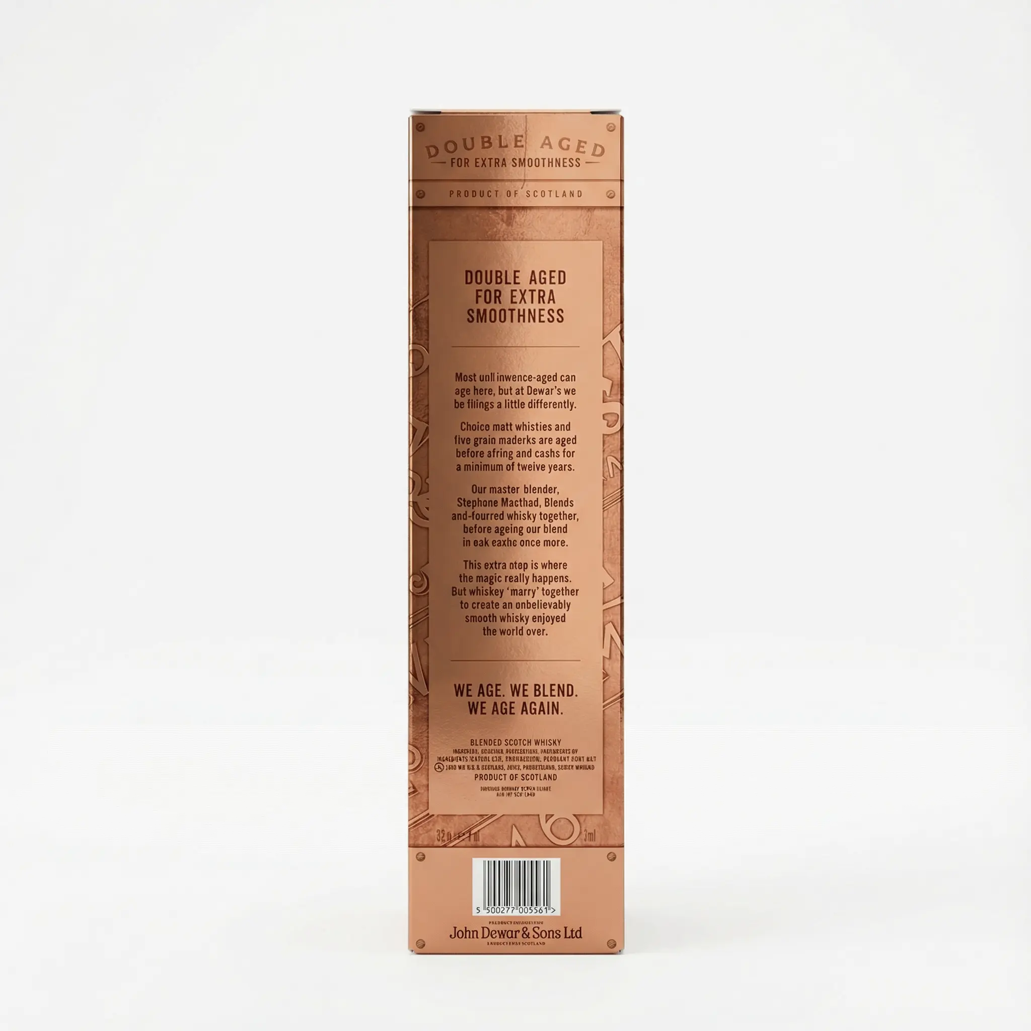 boîte cuivrée whisky scotch blended dewars special reserve